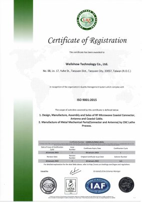 ISO9001(2015) certification